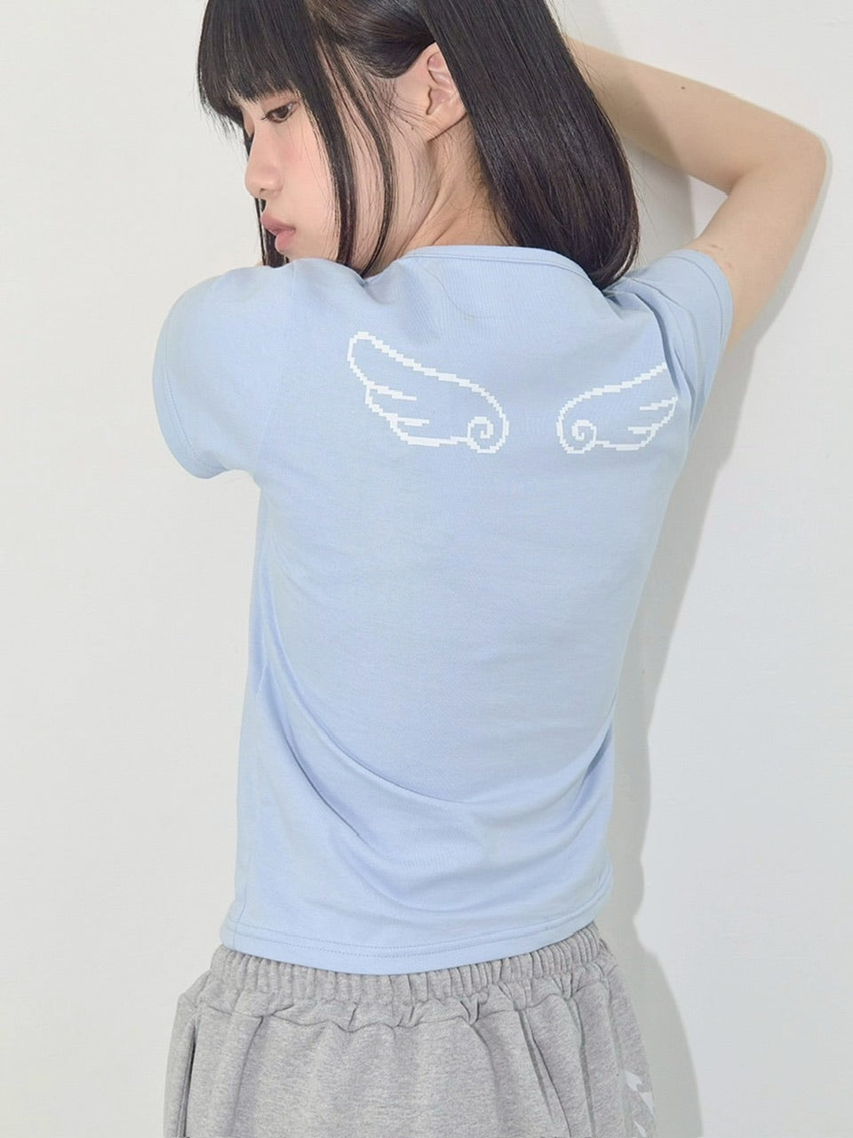 【FANCY CLUB】ANGEL MARK CROP TEE / 【ファンシークラブ】クロップロゴ半袖Tシャツ