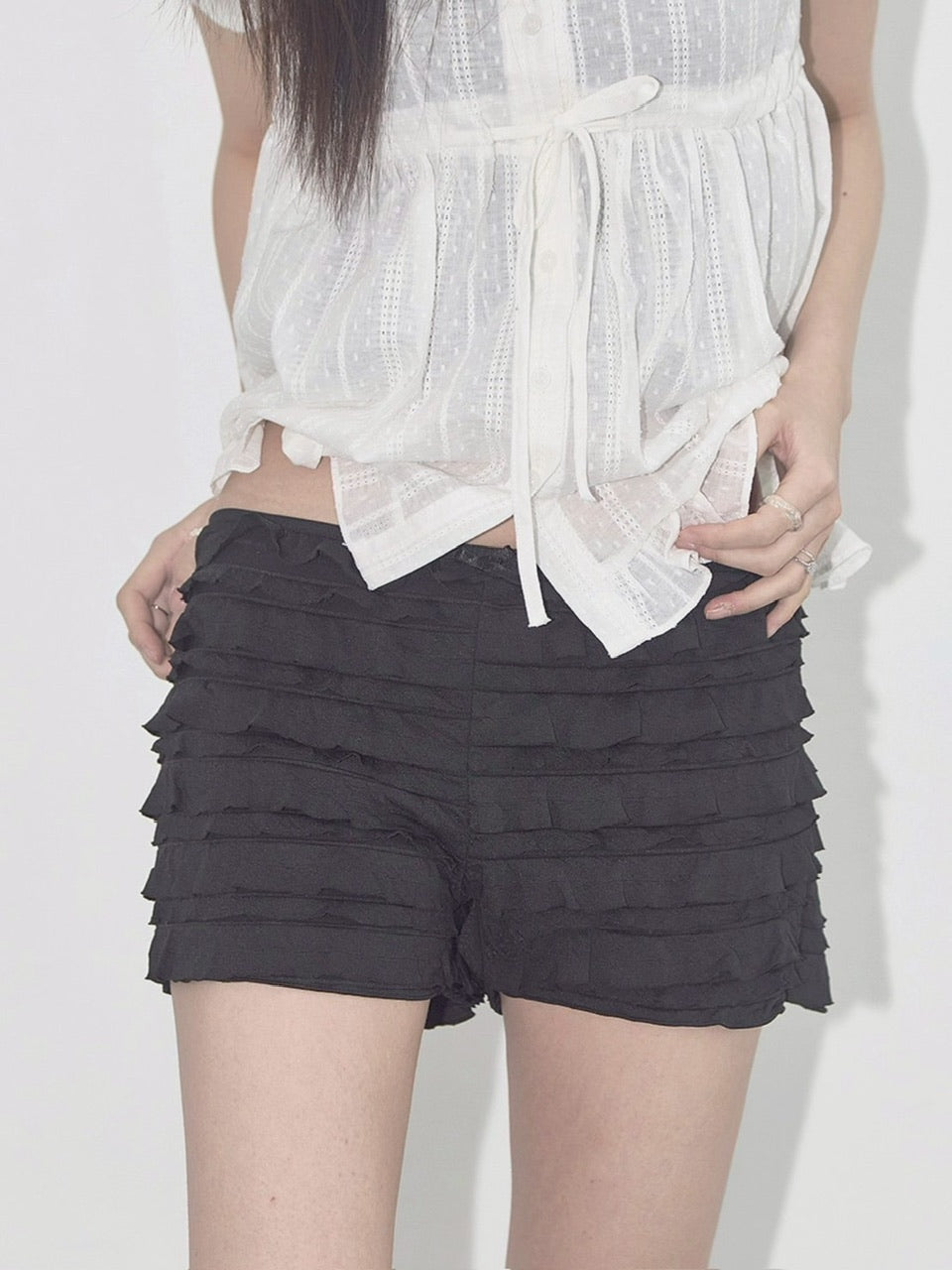 【FANCY CLUB】BREEZE CANCAN MINI SHORTS