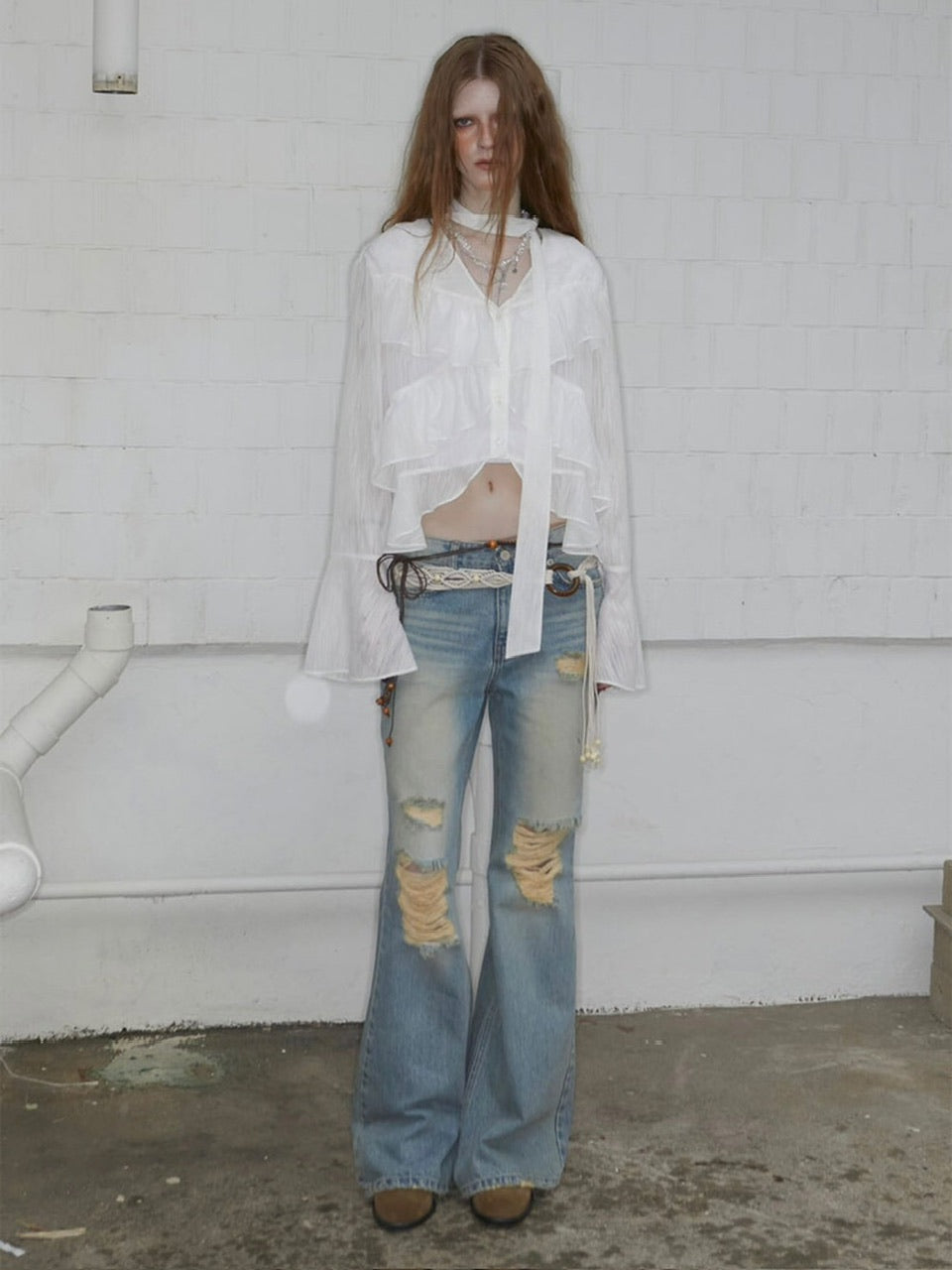 【NOT KNOWING】Bohem Chiffon Blouse
