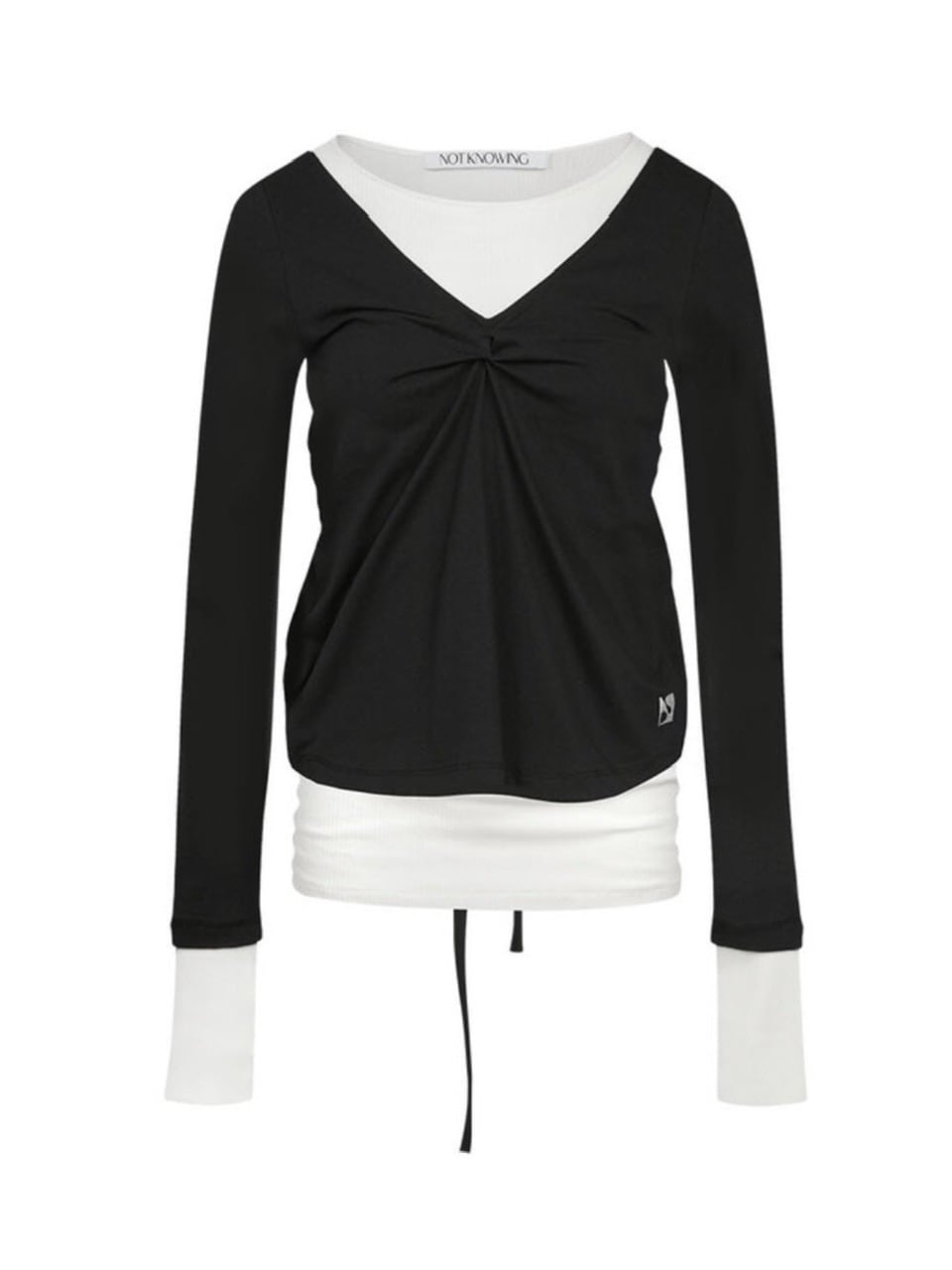 【NOT KNOWING】Back Strap Layered Top / 【ノットノーイング】バックストラップレイヤード長袖Tシャツ