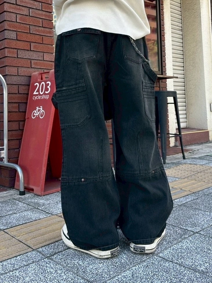 大阪店WEB限定受注制【Chikashitsu +】straight fit carpenter denim pants