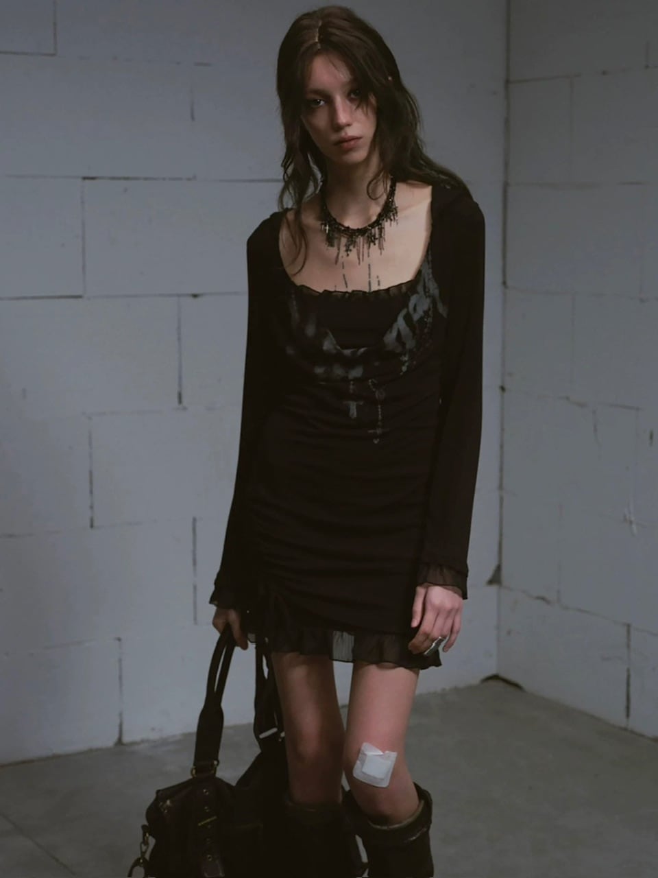 【Cest Nous】two-piece dress (3color) / 【セヌー】ツーピースレイヤードミニワンピース