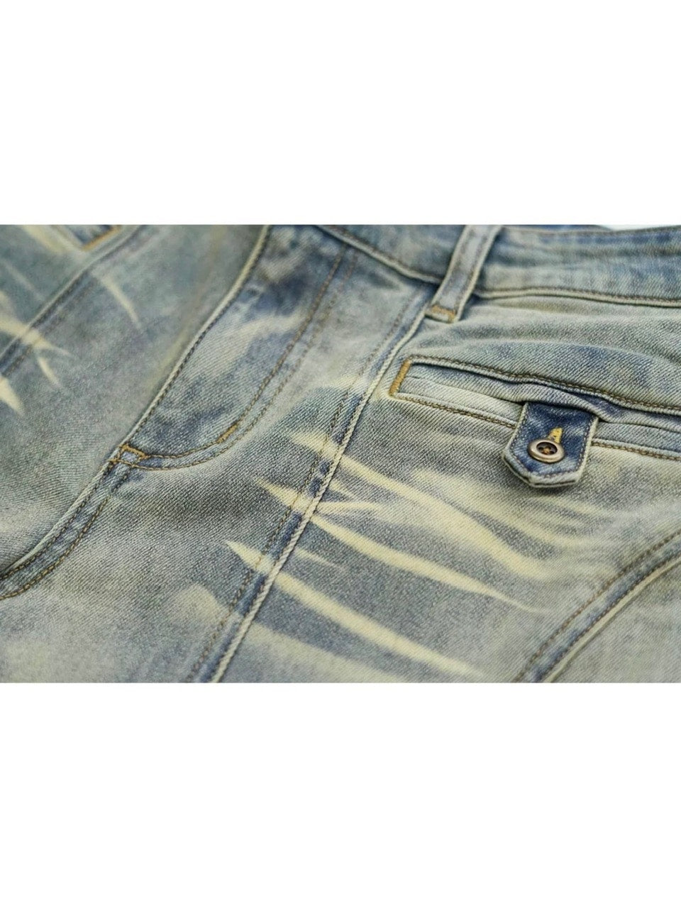 【Cest Nous】Fading throughout Denim jeans / 【セヌー】ウォッシングフレアデニムパンツ