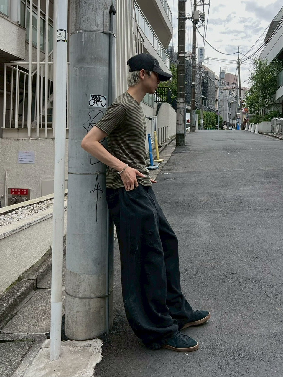 受注制【Chikashitsu +】tight fit border t-shirt (3color) / 【チカシツプラス】タイトフィットボーダー半袖Tシャツ