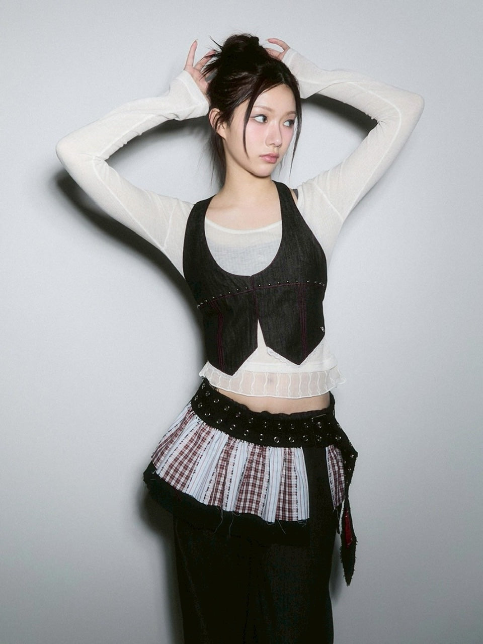 【CHERRYQUIRI】pleats layered belt / 【チェリーキュリー】プリーツレイヤードベルト