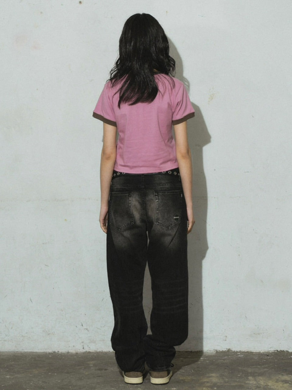 【DOMINANT】Purrfect Peace Ringer Crop T-Shirt