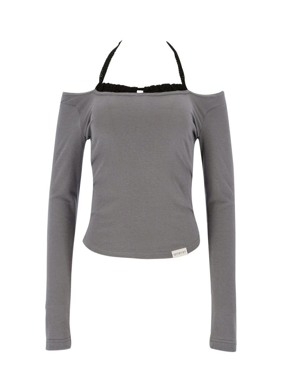 【SETSETSET】LACE HALTERNECK TEE