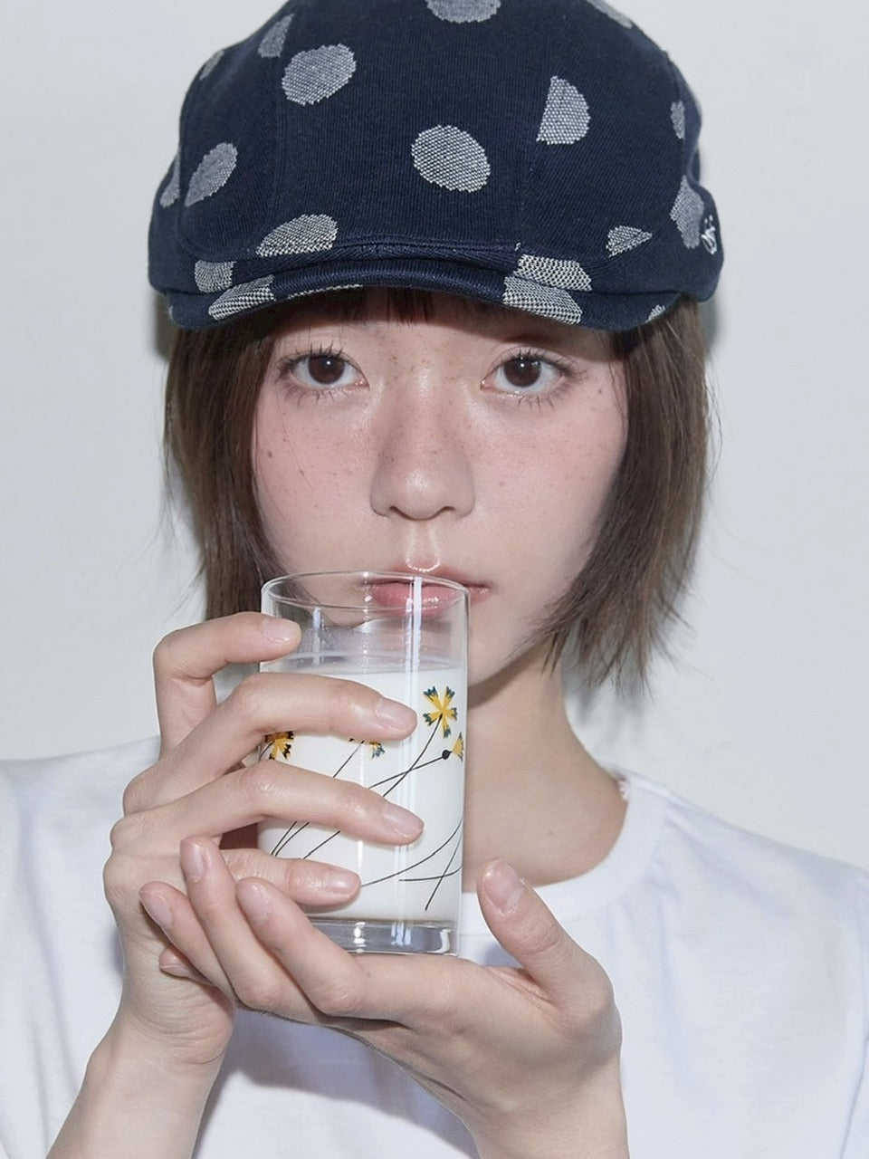 【FANCY CLUB】Angel Dot Hunting Cap / 【ファンシークラブ】エンジェルドットハンチング帽子