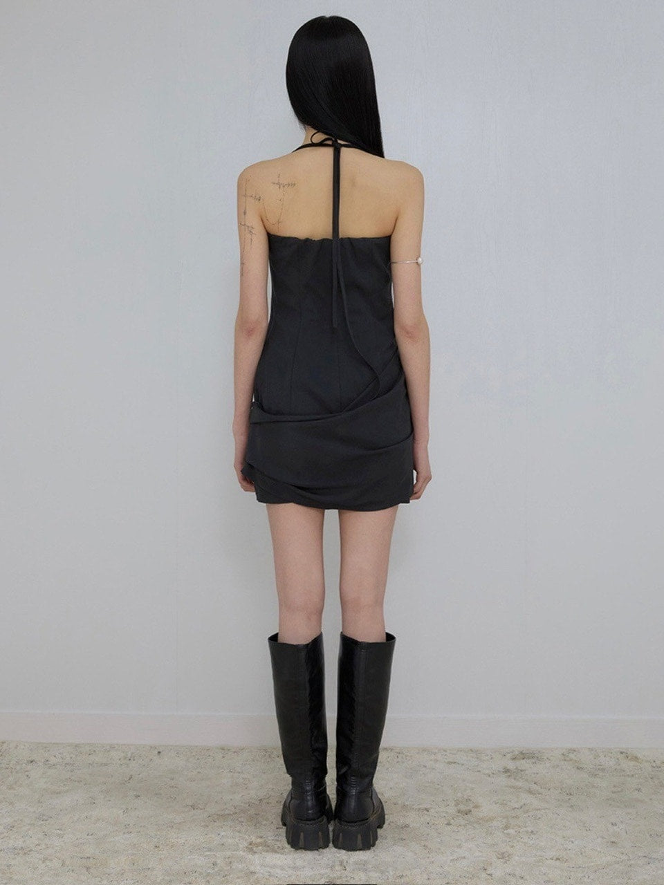 【FLAREUP】Asymmetrical Draped Dress