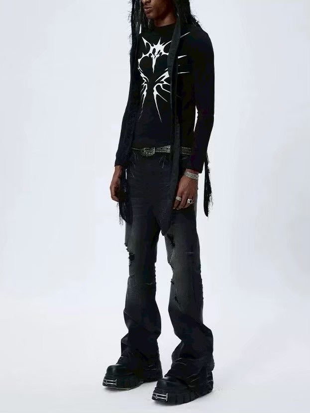 【DND4DES】ROUGH STRETCH FLARED JEANS