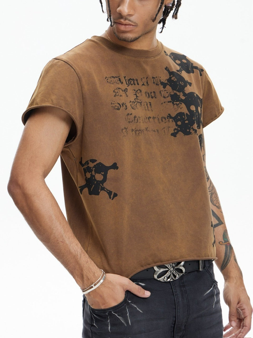 【DND4DES】SKULL WAISTCOAT T-SHIRT