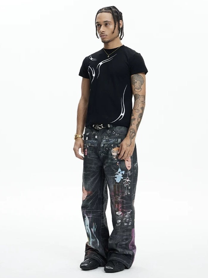 【DND4DES】MULTI-WAIST PENDANT GRAPHIC PANTS