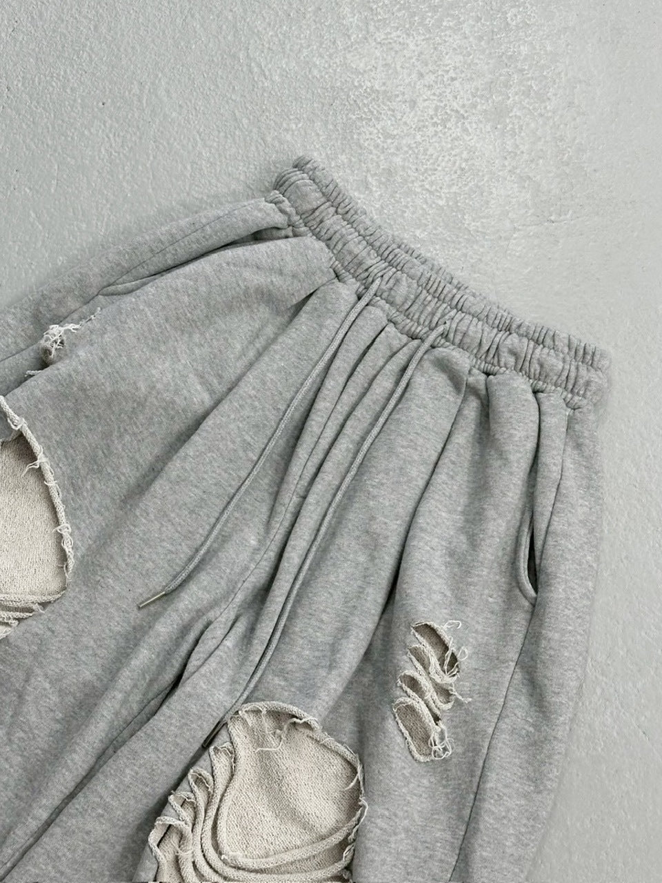 受注制【LUV CODE】damage sweat half pants (3color)