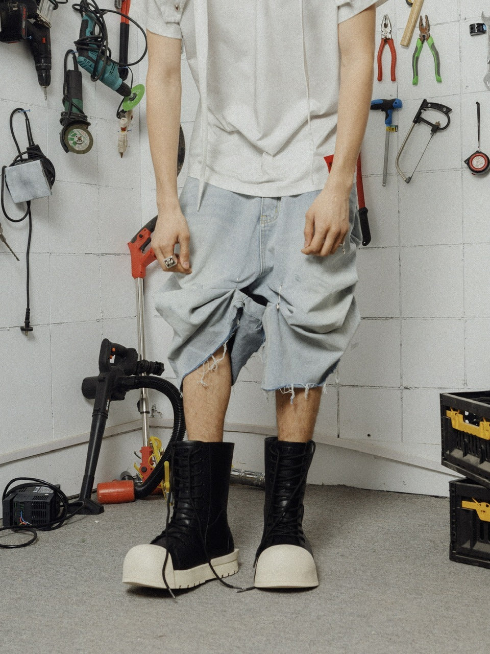 【F.V.V.O】R/F 1.0 IRONCLAD BEETLEPU BOOTS - MID TOP / 【フリーワールドオーダー(エフヴィーヴィーオー)】スニーカーライクミドルブーツ