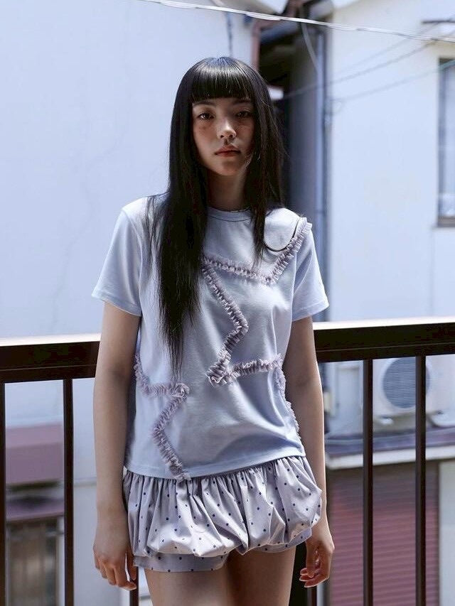 【Uglyshadow】DOTTED PUMPKIN SKIRT PANTS / 【アグリーシャドウ】ドットパンプキンミニスカートパンツ