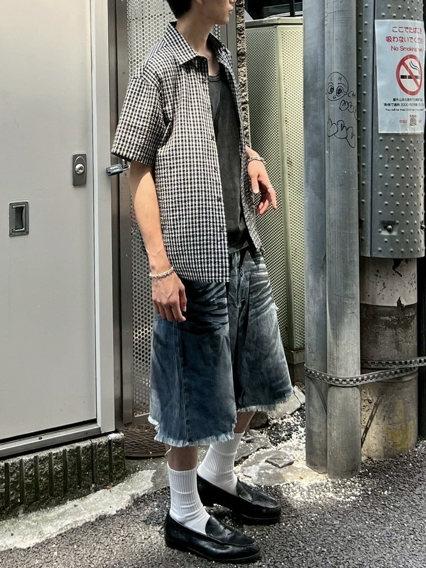 受注制【Chikashitsu +】dirty wash sleeveless / 【チカシツプラス】ダーティウォッシュタンクトップ (2color)