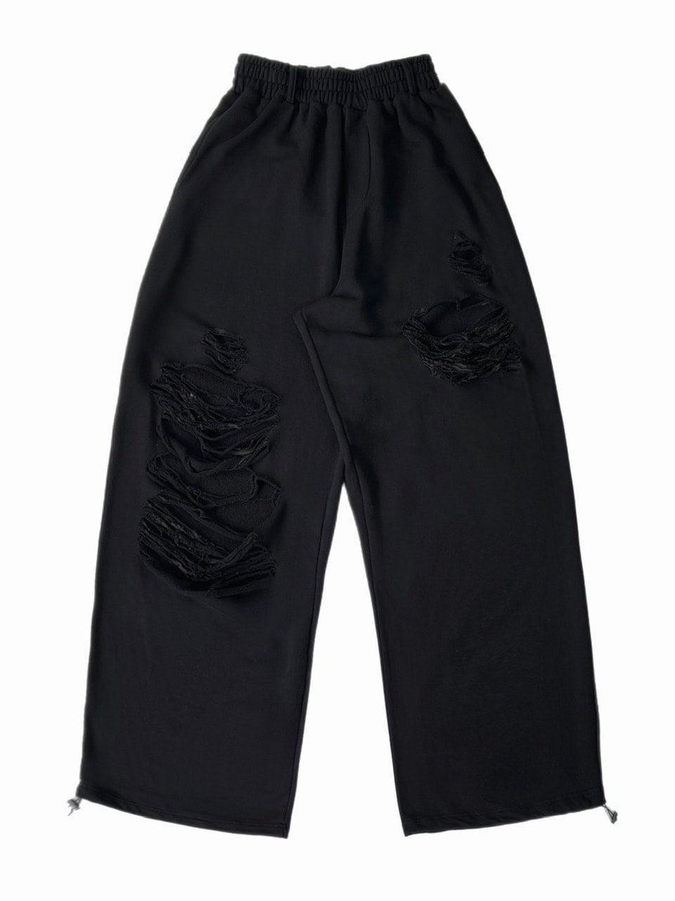 受注制【Chikashitsu +】full length crash sweat pants / 【チカシツプラス】フルレングスクラッシュスウェットパンツ (2color)