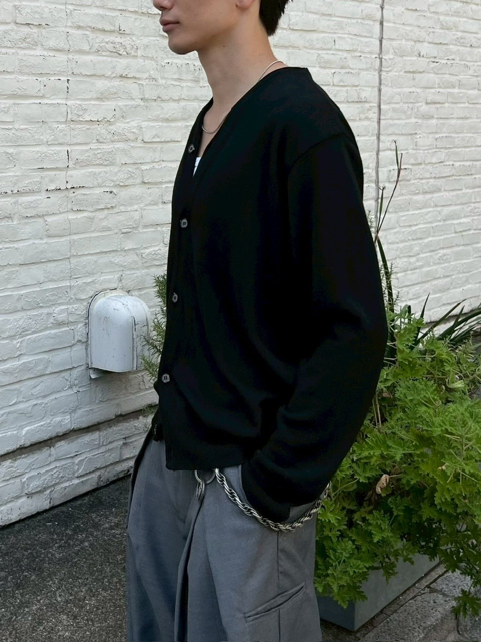 東京店WEB限定【Chikashitsu +】cropped linen knit cardigan / 【チカシツプラス】クロップドリネンニットカーディガン (3color)