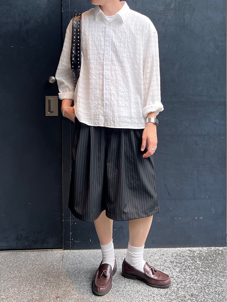 東京店WEB限定受注制【Chikashitsu +】cropped check sheer shirt / 【チカシツプラス】クロップドチェックシアーシャツ (3color)