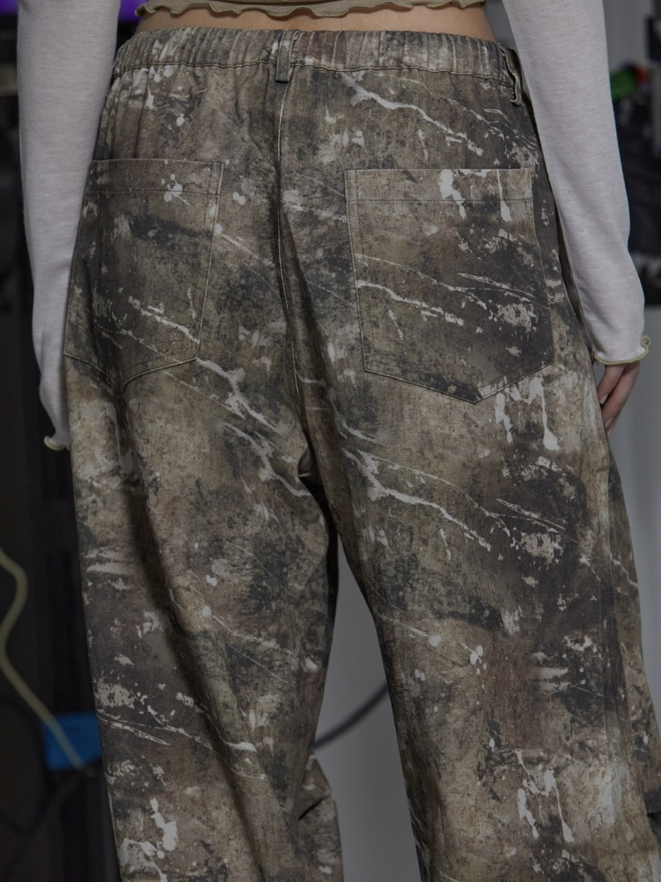 【GATELESS】SMUDGING DIRTY CARGO PANTS / 【ゲートレス】スマッジングダーティーカーゴパンツ