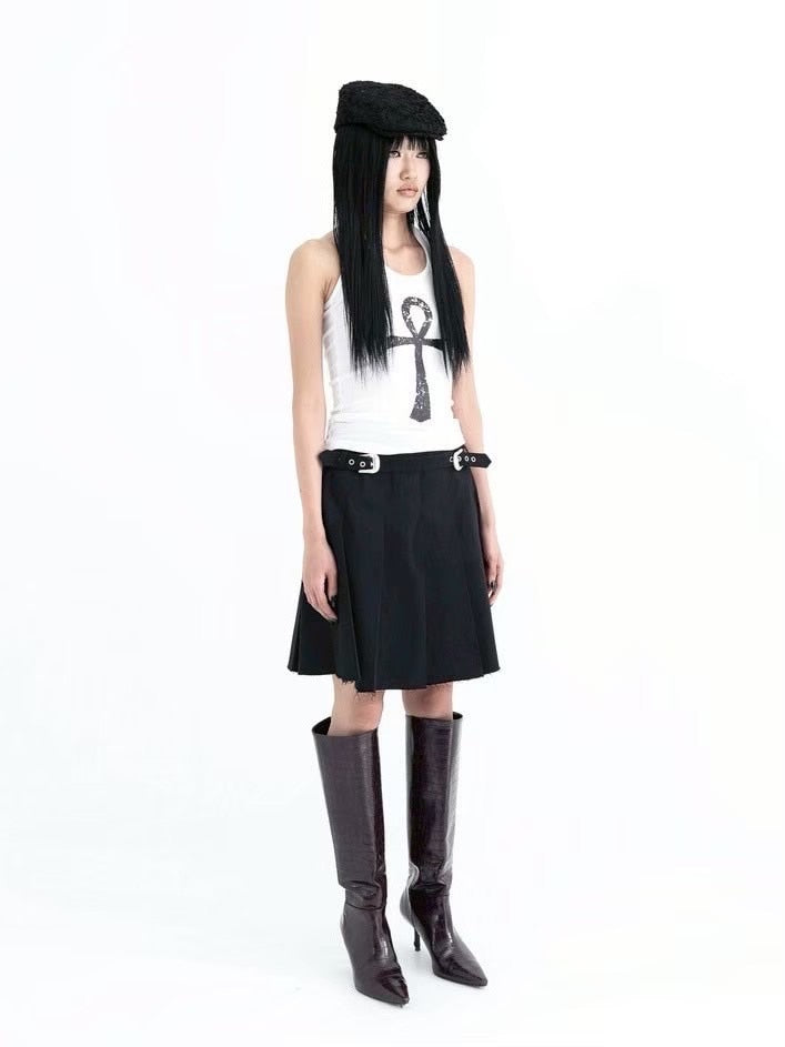 【KAIYA】Ankh Halter neck tank top / 【カイヤ】アンクホルターネックタンクトップ