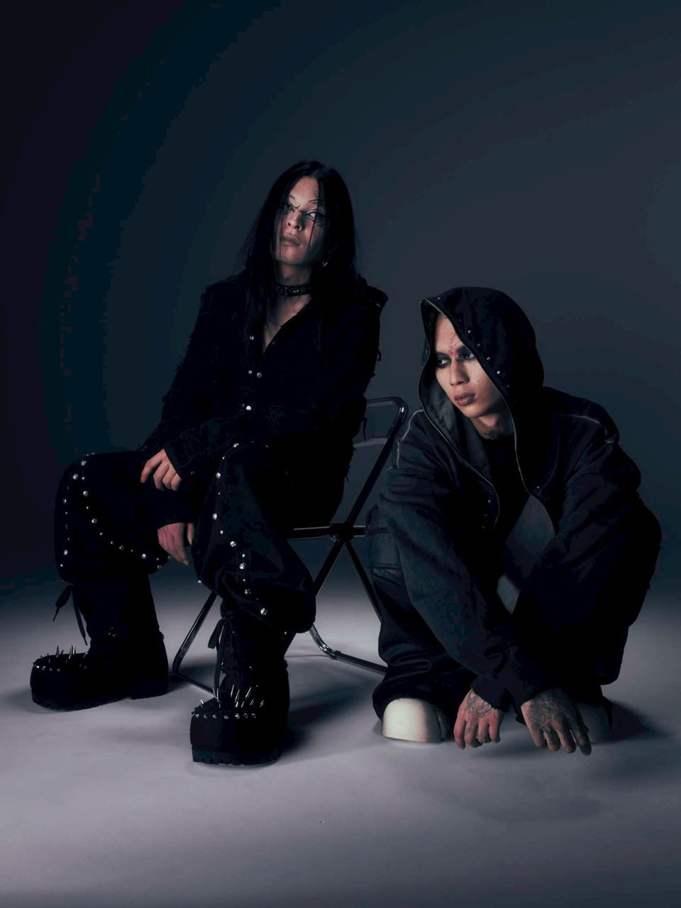 【DIG YOUR OWN GRAVE】PATCHWORK HOODY SHIRTS /【ディグユアオウングレイブ】パッチワークフードチェックシャツ