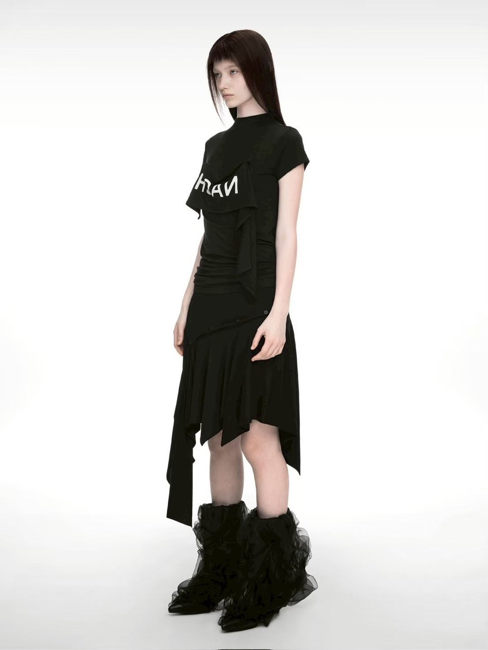 【NACHE】2-WAY PRINTED SLIM T-SHIRT