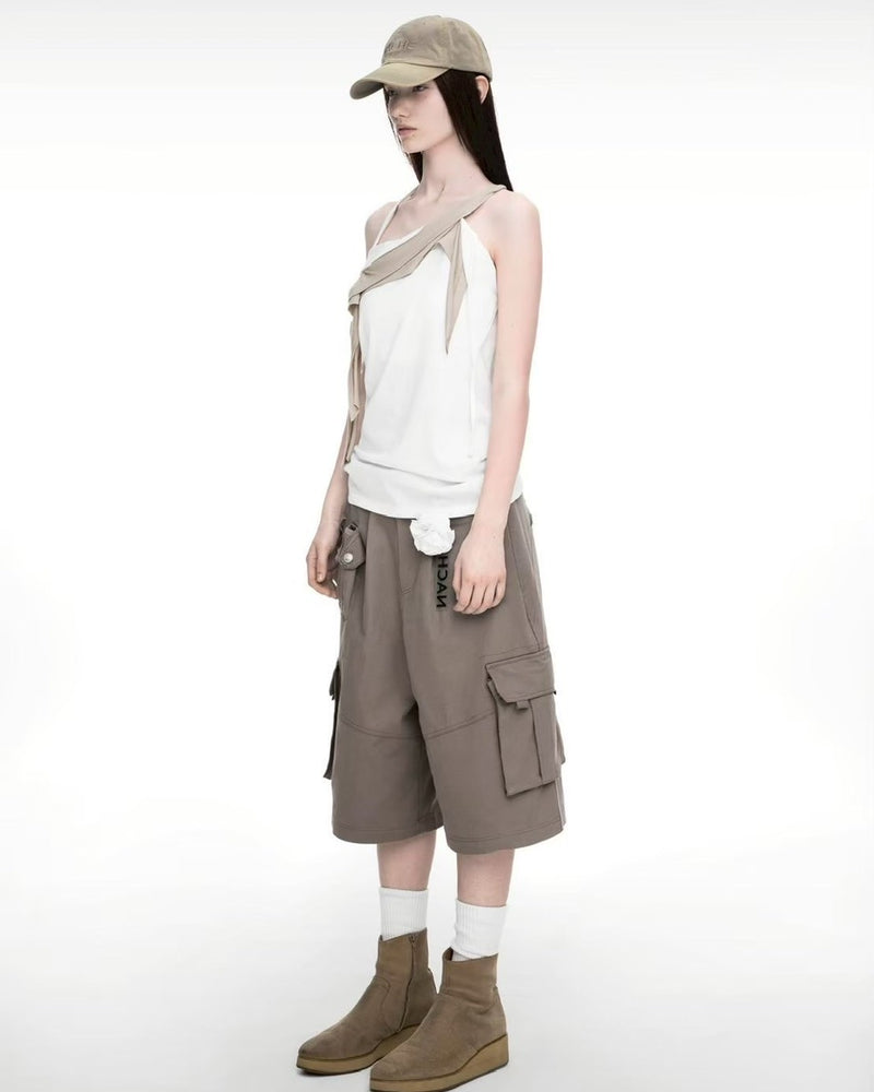 【NACHE】WIDE CARGO HALF PANTS (UNISEX)