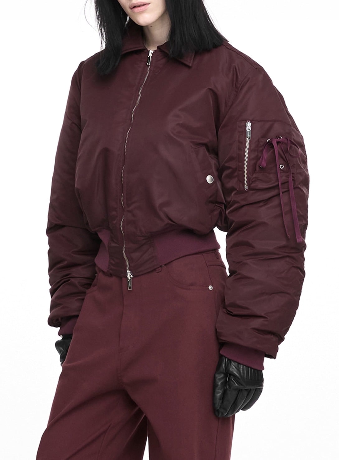 【NACHE】CROPPED BOMBER JACKET (UNISEX)