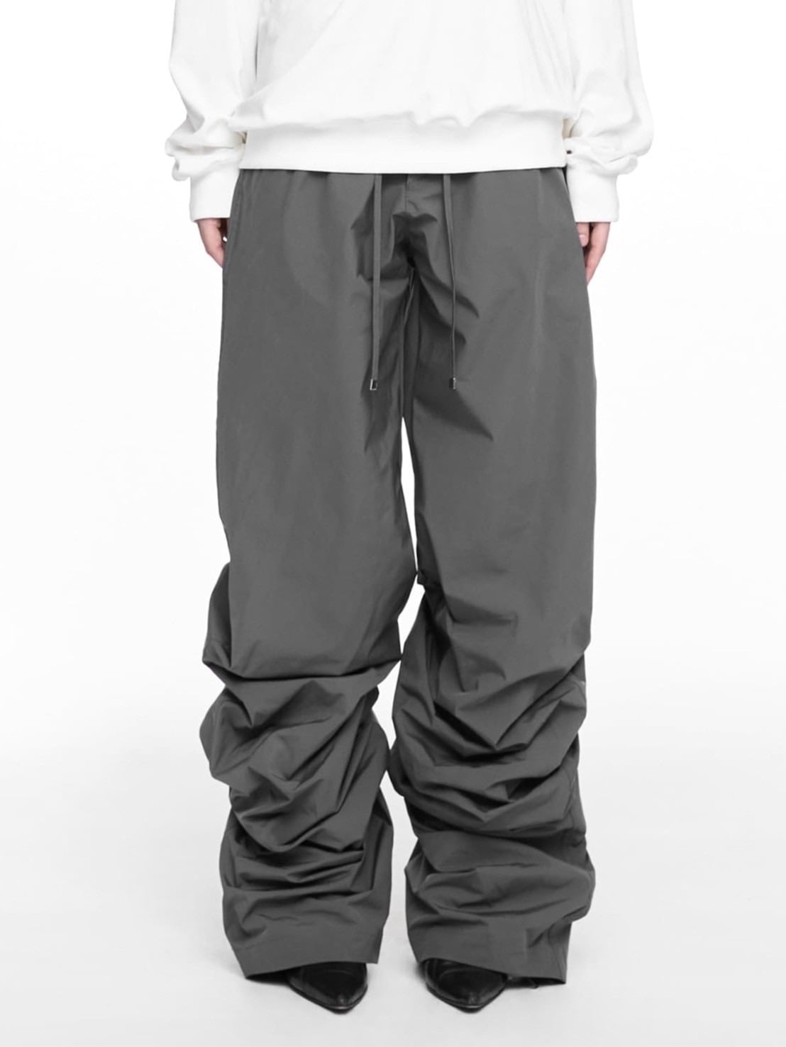 【NACHE】PINTUCK NYLON PANTS (UNISEX)