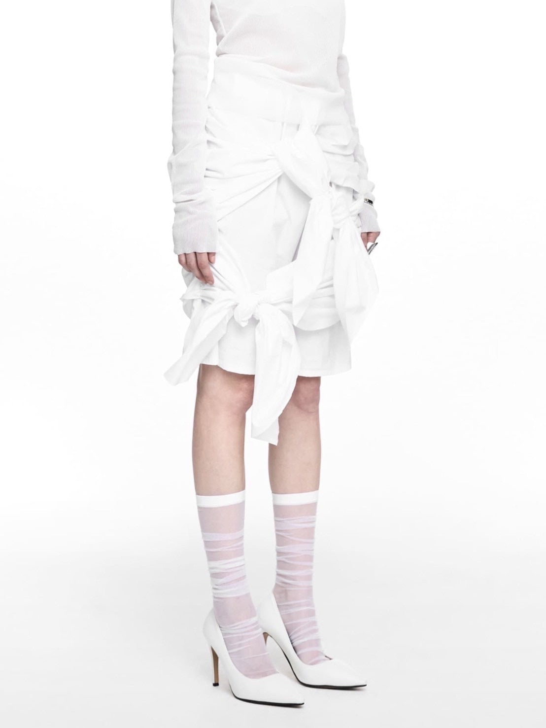 【NACHE】TWIST TIE MIDI SKIRT