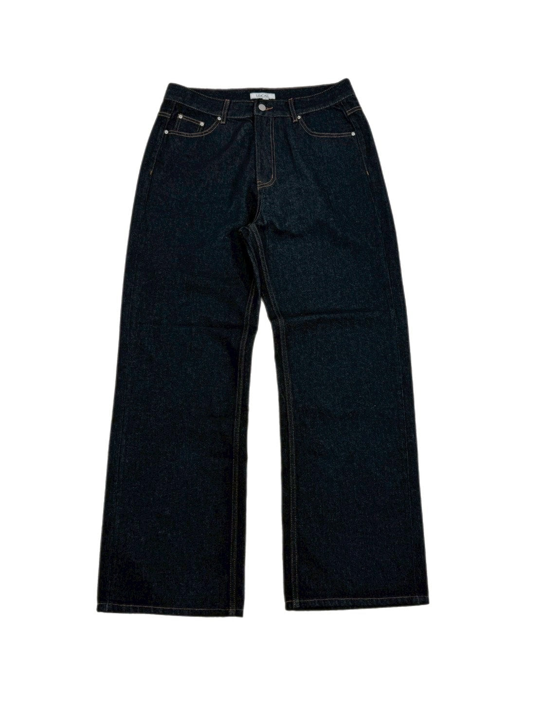 受注制【Chikashitsu +】semi wide rigid denim pants / 【チカシツプラス】セミワイドリジッドデニムパンツ (2color)