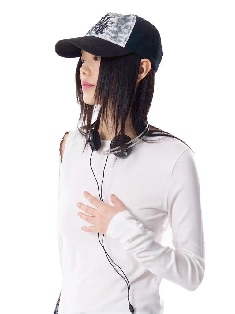 【AAKAM】Contrast Washed Cotton Ball Cap