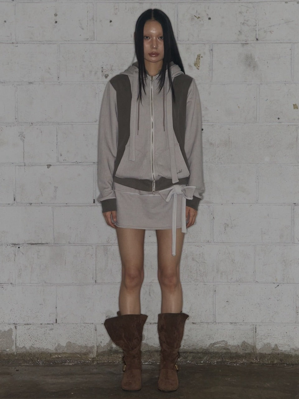 【FANCY CLUB】DYE-WASH TIE SKIRT / 【ファンシークラブ】ダイウォッシュタイスカート