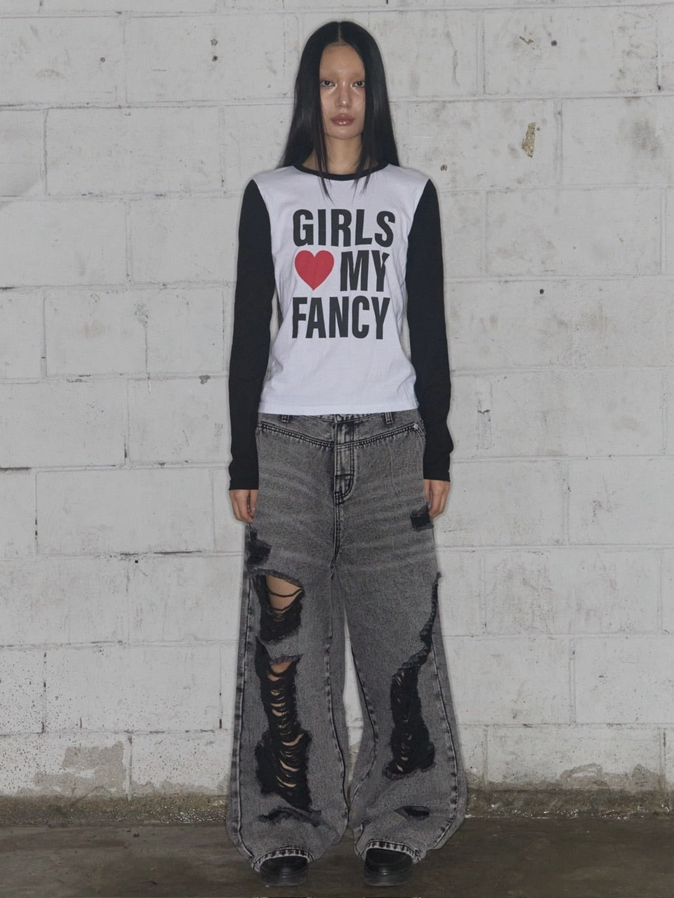 【FANCY CLUB】WASHED DAMAGE DENIM PANTS / 【ファンシークラブ】ウォッシュダメージデニムパンツ