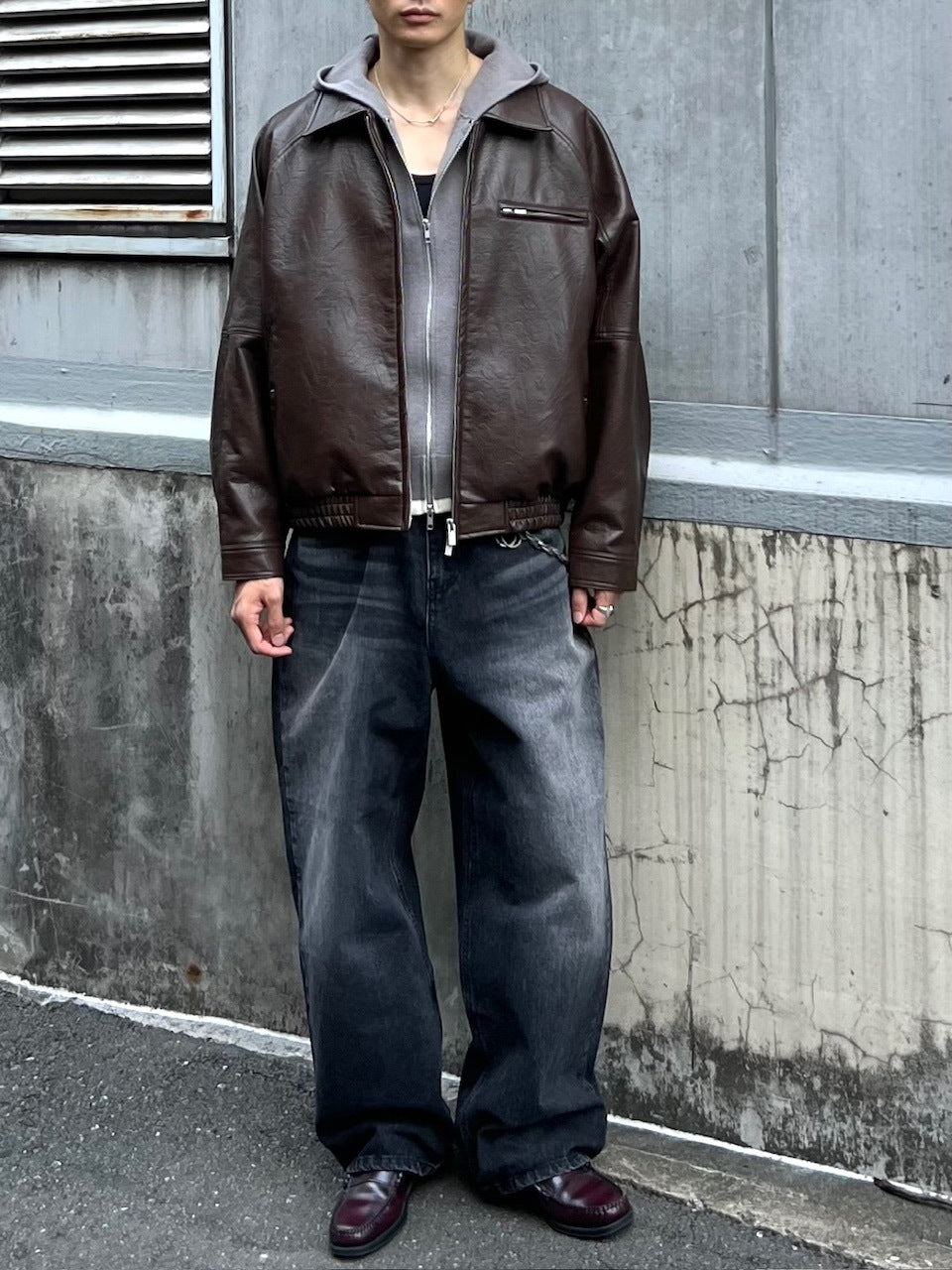 受注制【Chikashitsu +】bomber synthetic material jacket / 【チカシツプラス】ボンバーシンセティックマテリアルジャケット (2color)