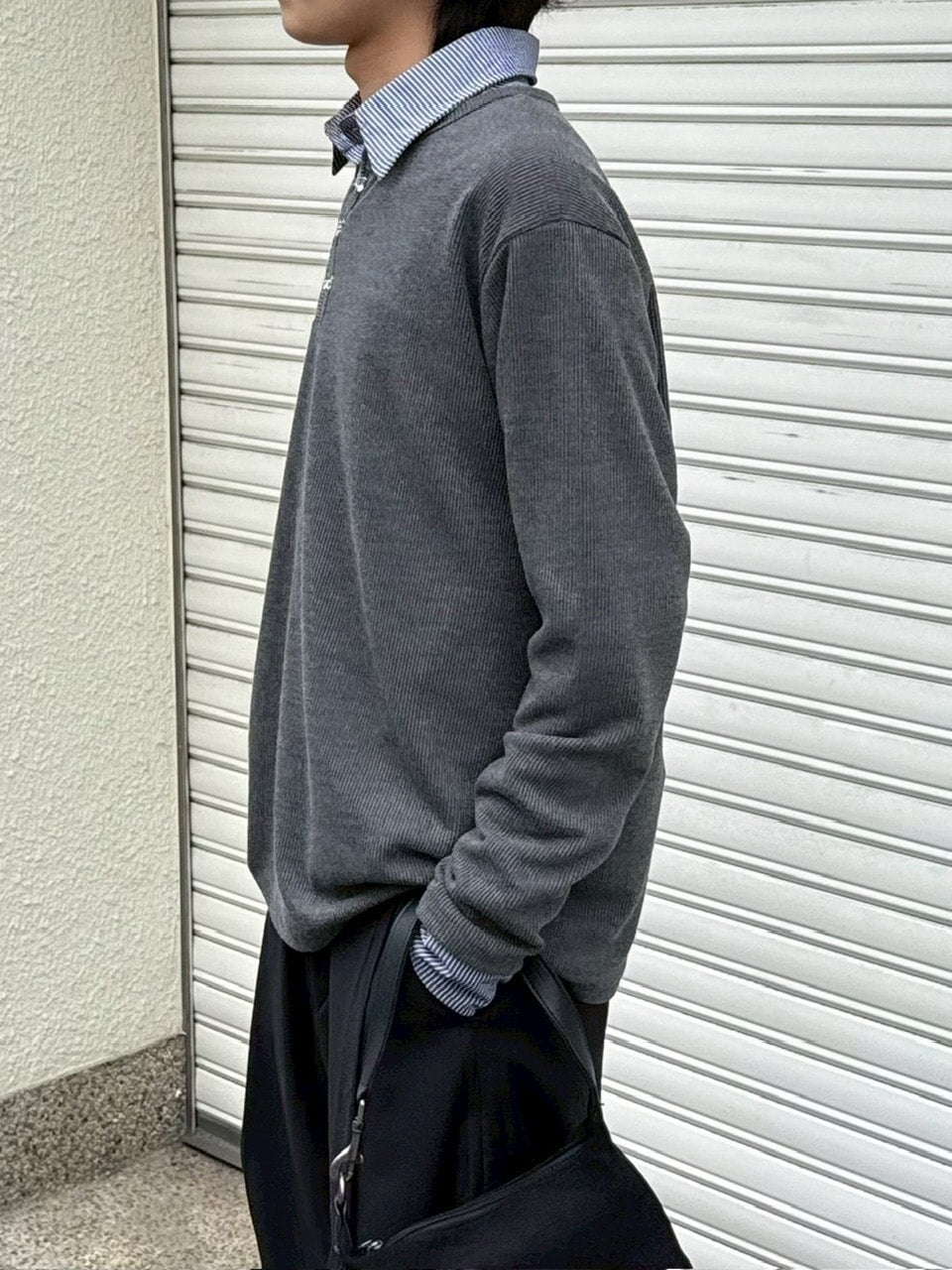 受注制【Chikashitsu +】front hook long sleeve knit / 【チカシツプラス】フロントフック長袖ニット (4color)