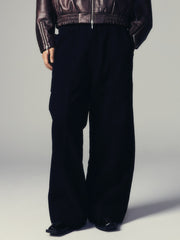 【CS】cotton wide twill pants (black) / 【シーエス】コットンワイドツイルパンツ