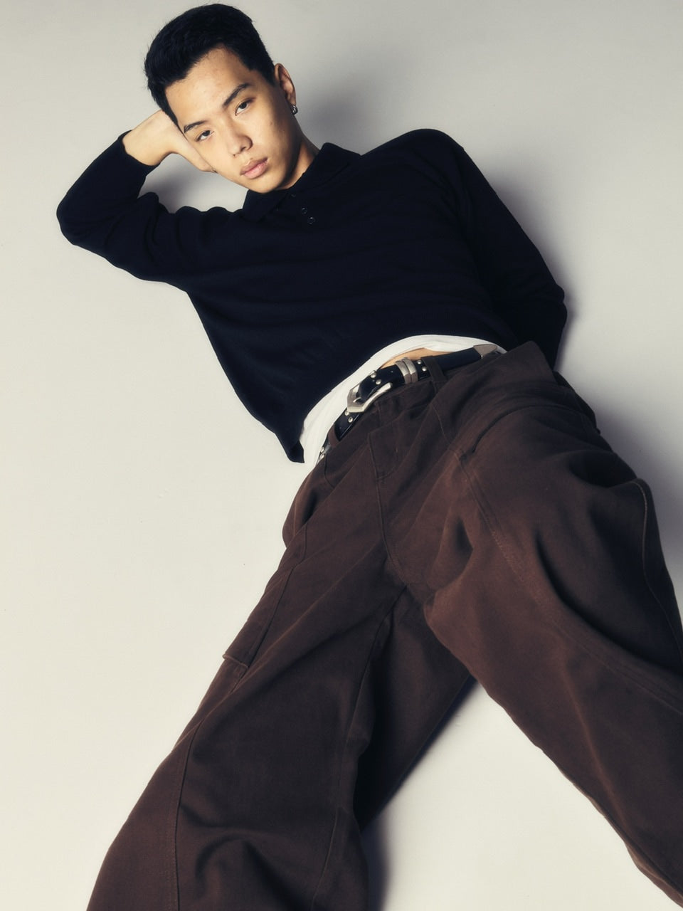 【CS】cotton wide twill pants (brown) / 【シーエス】コットンワイドツイルパンツ