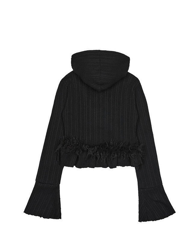 【NOT KNOWING】Hairy Fur Hood Cardigan / 【ノットノーイング】ヘアリーファーフードカーディガン