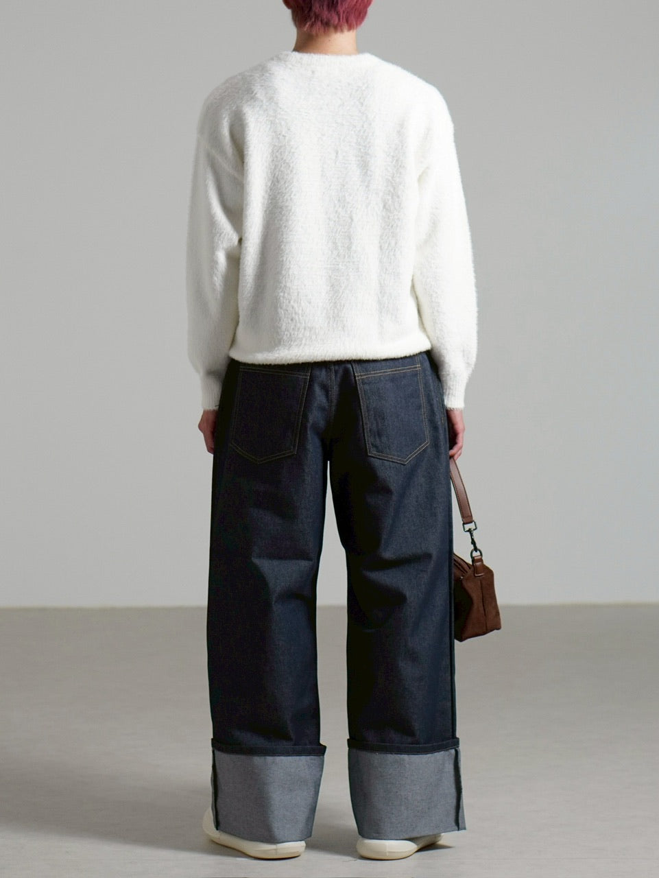 受注制【Chikashitsu +】henry neck hairy knit / 【チカシツプラス】ヘンリーネックヘアリー長袖ニット (5color)