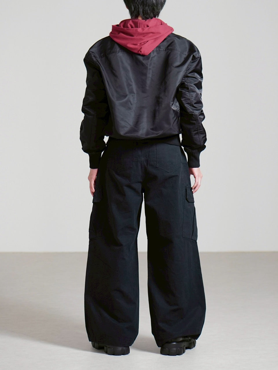 受注制【Chikashitsu +】zip up design bomber blouson / 【チカシツプラス】ジップアップデザインボンバーブルゾン