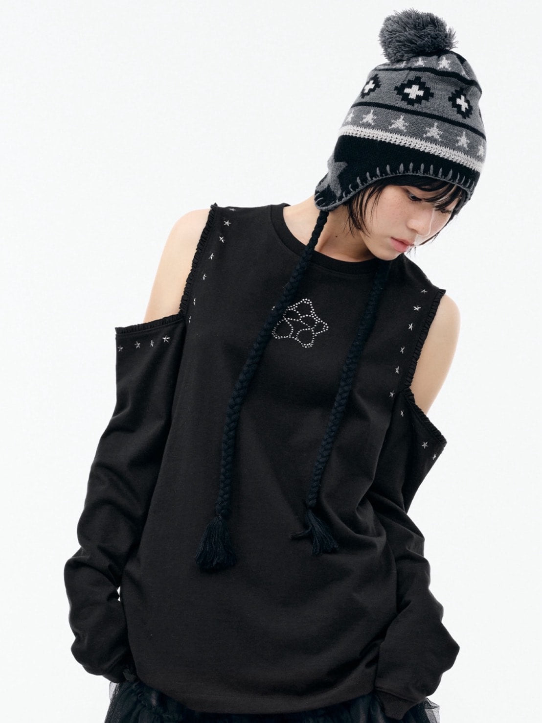 【TUOMIO】CUT-OUT LACE LONG SLEEVES / 【トゥオミオ】カットアウトレースロングスリーブ