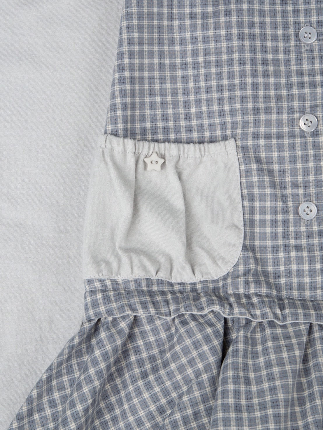 【TUOMIO】CHECK MIXED JERSEY DRESS / 【トゥオミオ】チェックミックスジャージワンピース