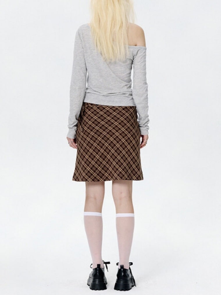 【runningHIGH】ONE OFF SHOULDER L/S TEE / 【ランニングハイ】ワンオフショルダー長袖Ｔシャツ