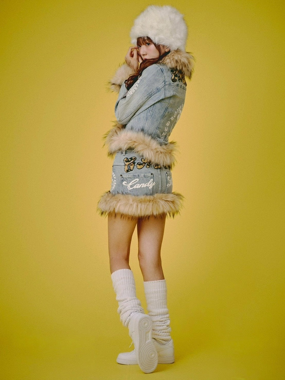 【GALFY】ぎゃるちゃんファーデニムJKT