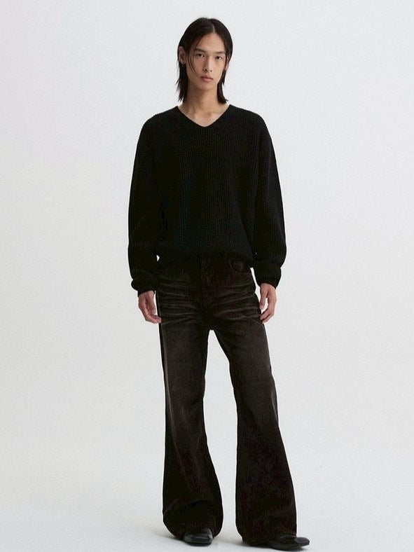 【DNSR】Embo Washed Corduroy Flare Pants
