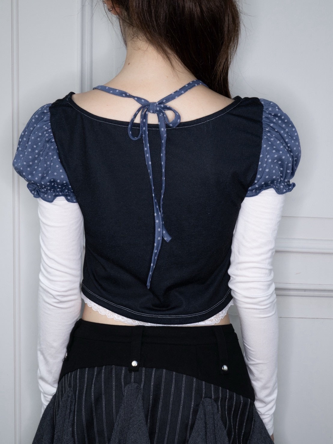 1/2 20:00発売【CHERRYQUIRI】graffy starry puffy sleeve