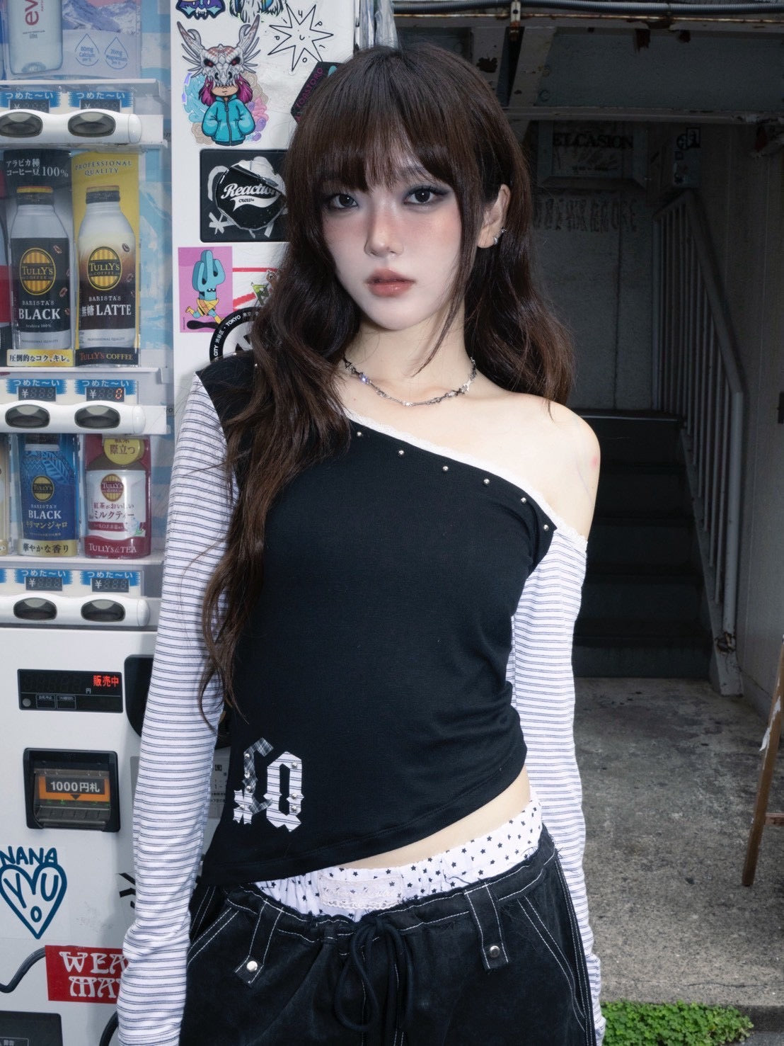 1/2 20:00発売【CHERRYQUIRI】CQ patch stud one shoulder