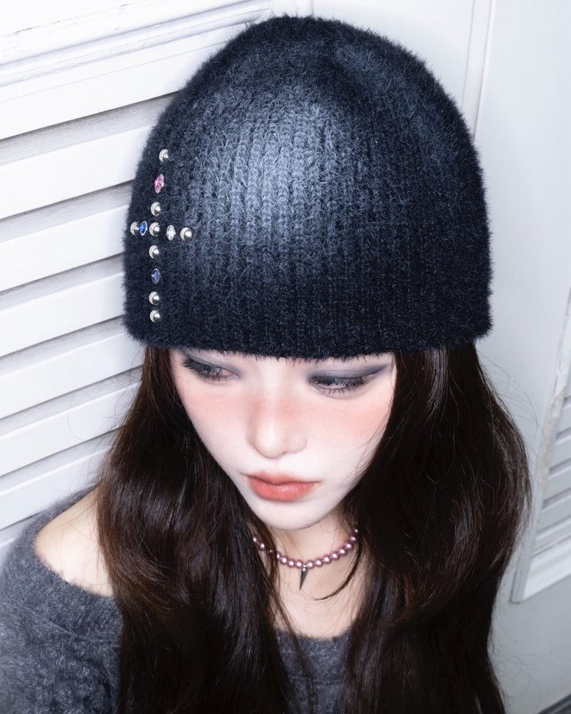 1/2 20:00発売【CHERRYQUIRI】crystal flare cross beanie